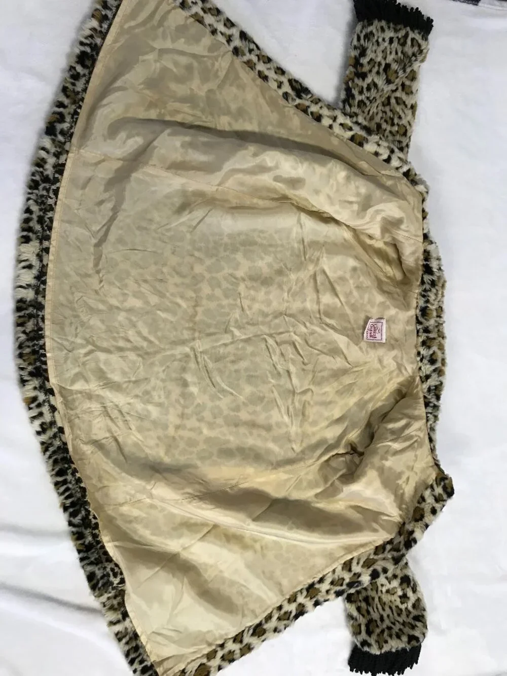 Cottontail Originals Girls 6X Leopard Coat Faux Fur Trim